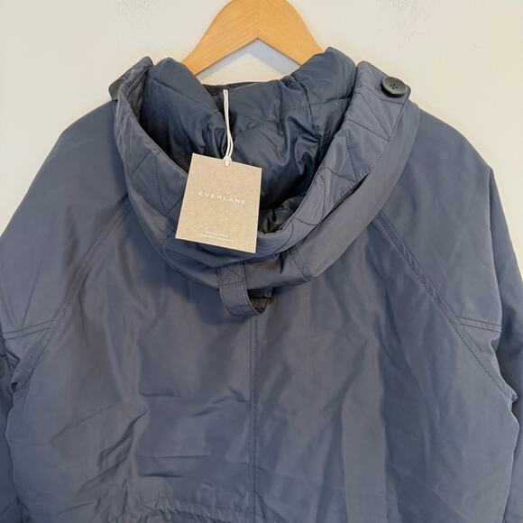 Everlane Men's The ReNew Long Parka In India Ink Size Medium New - Picture 12 of 16